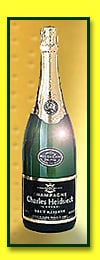 A bottle of Hiedsick Champagne